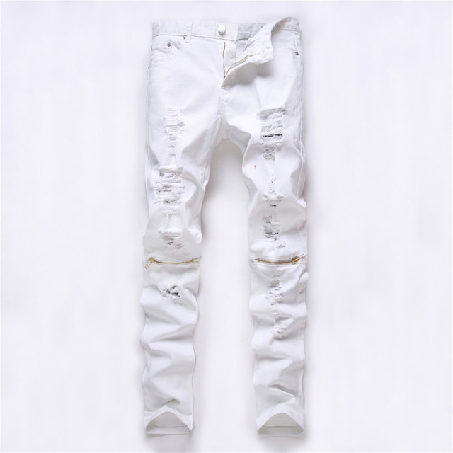 Wholesale GMANCL Red White Black Ripped 