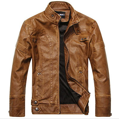 motorcycle jackets Wholesale- leather New arrive men men's leather jacket jaqueta de couro masculina mens leather jackets men coats H327 799C