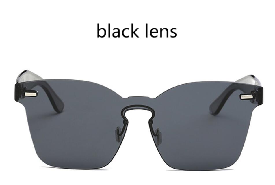 Frameless Sunglasses Women Fashion Brand Gradient Silver Pink Yellow
