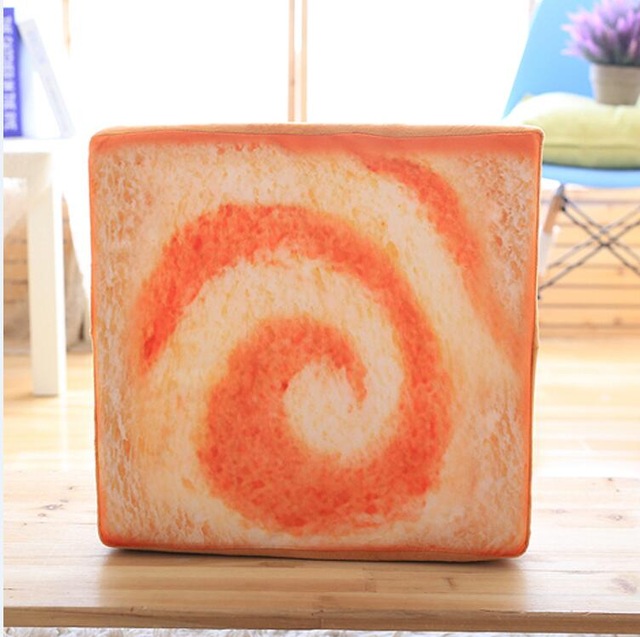 funny toast sliced bread pillow