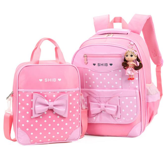 New 2017 Bow Knot Children Backpack Lovely Girls Schoolbags Waterproof ...