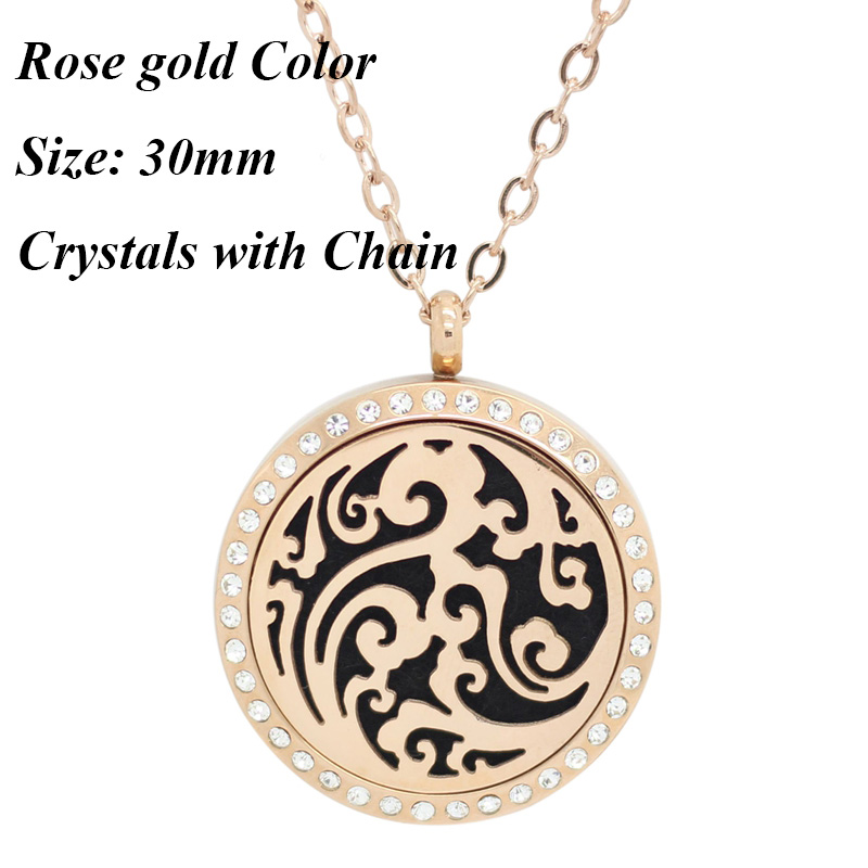 30mm rose gold stone