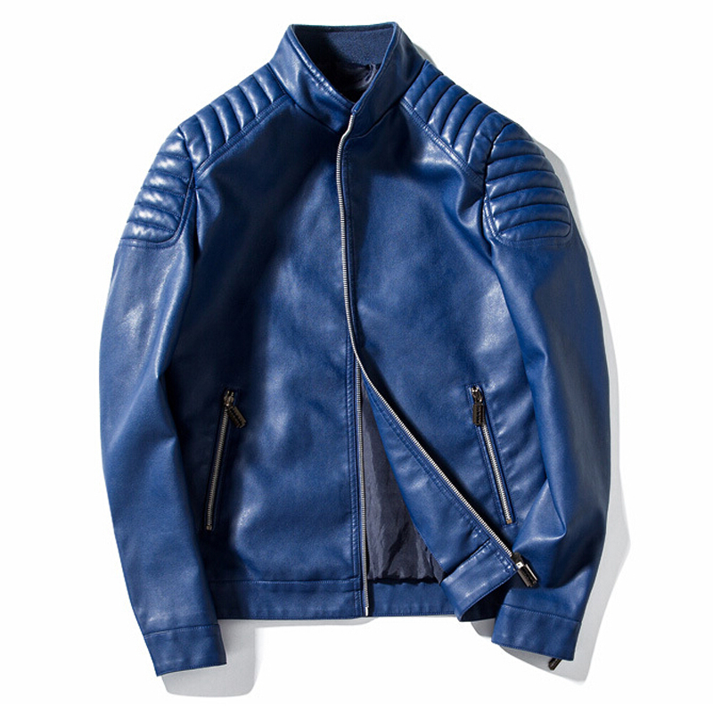 jaqueta de couro masculina bomber