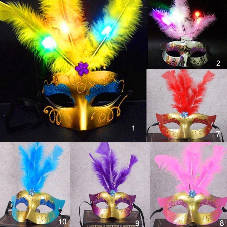 mixed LED feather masK 6-10