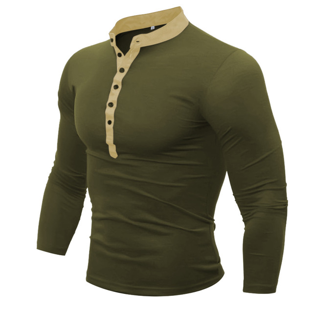 polo manga larga cuello v