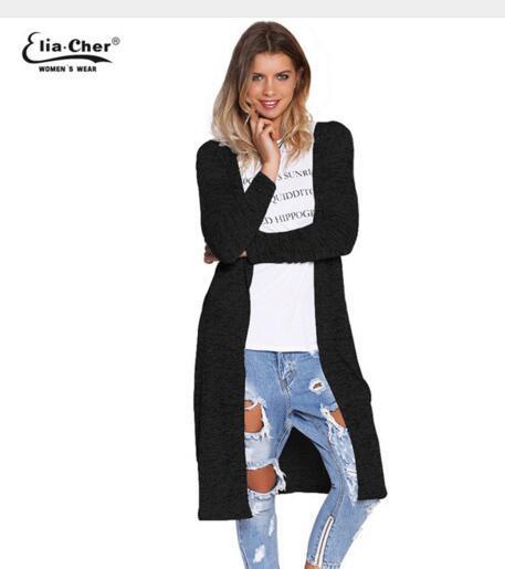 Compra Cardigan 2017 Punto Abierto Mujeres Suéter Delgado Señora Invierno  Largo Punto Cardigans Tops Marca Más Tamaño Ocasional Poncho Mujeres Suéter  Barato | Entrega Rápida Y Calidad | Es.Dhgate