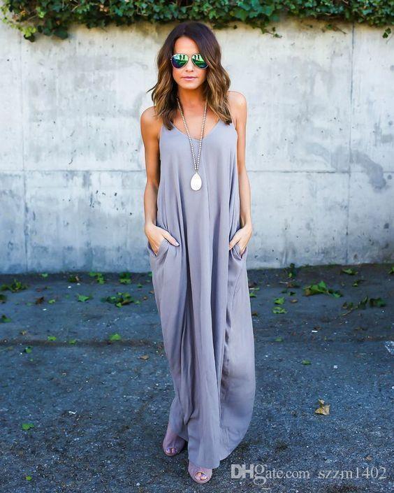 grey maxi dress