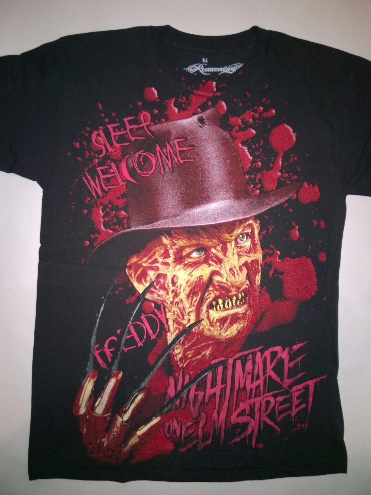 Pesadilla en Elm Street estancia despertaron Freddy Krueger Camiseta chicos jóvenes XL 