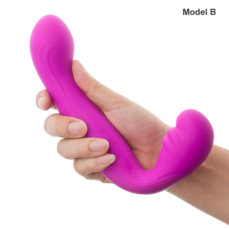 ORGART New 30 Modes Vibrating Strapless Strapon Dildo, Rechargeable Lesbian Strap On Double Ended Penis, Sex Toys for Woman C18111201