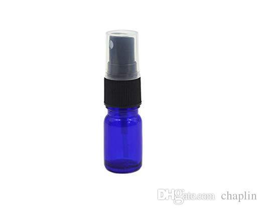 5 ml blauwe glazen fles