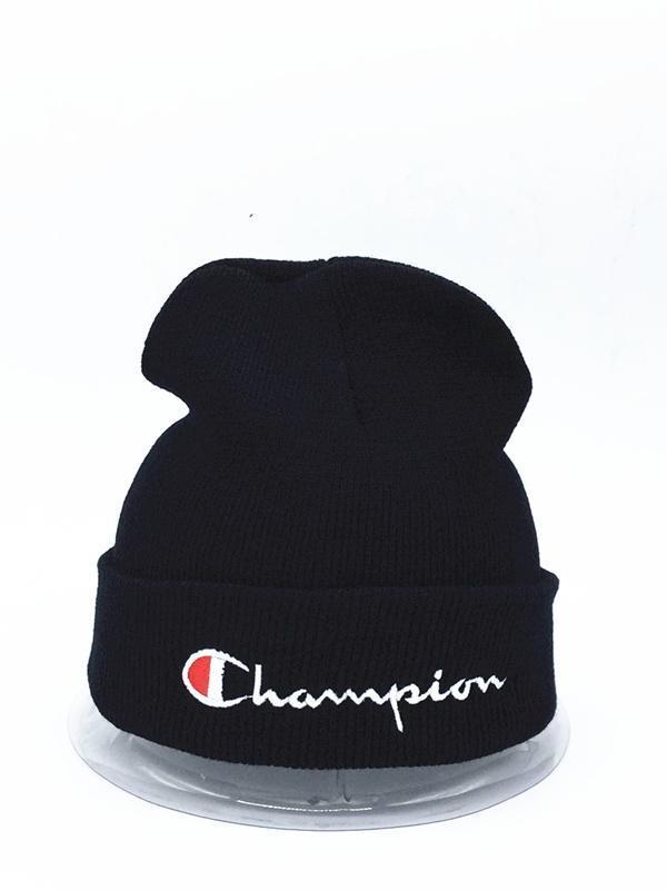 black beanie champion