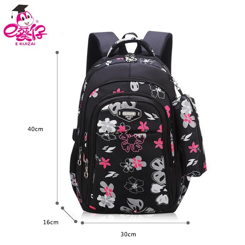 Turista encuentro Montañas climáticas Nueva gran capacidad de la cremallera negro / rosa mochilas escolares para  niñas marca mujeres mochila barato al por mayor niños mochilas florales #  110828