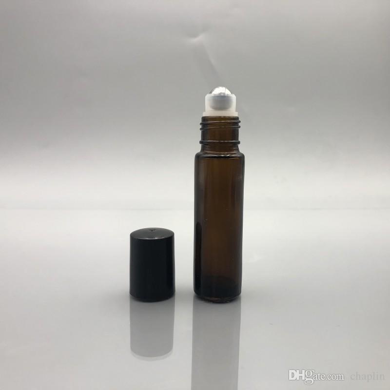 Black Cap + Amber Bottle+Metal Roller