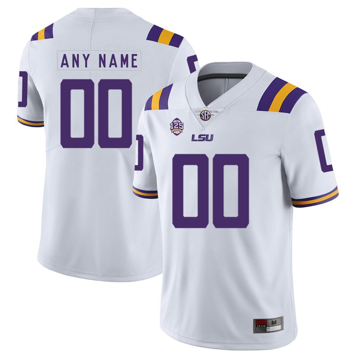 2020 Custom Mens Youth LSU Tigers Any Name Any Number Personalized Kids