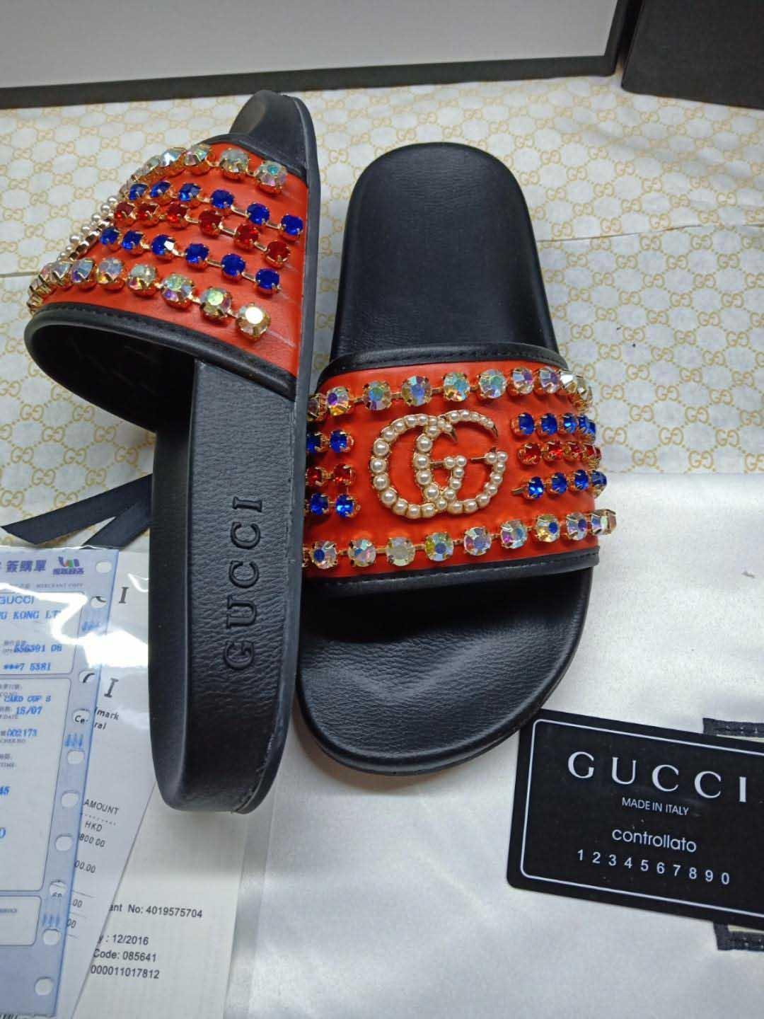 gucci flip flops diamond
