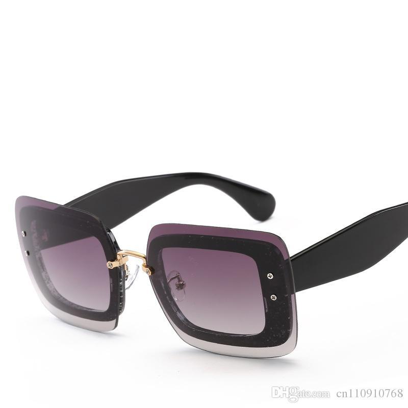 Designer Globating Sunglasses Signore Frameless Over Sized Big FrameLe Qualità Senza Rimless Francia Italia Australia Canada UK Da 956,27 € | DHgate