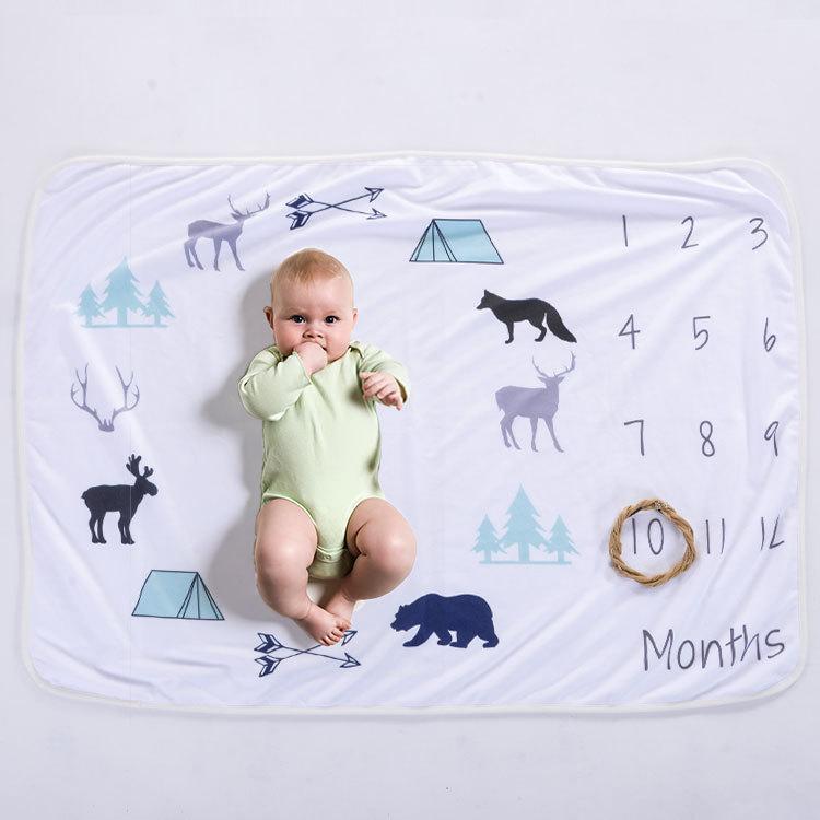 4 Styles 76X102cm Flannel Blankets Eco Friendly Printed Baby Photo