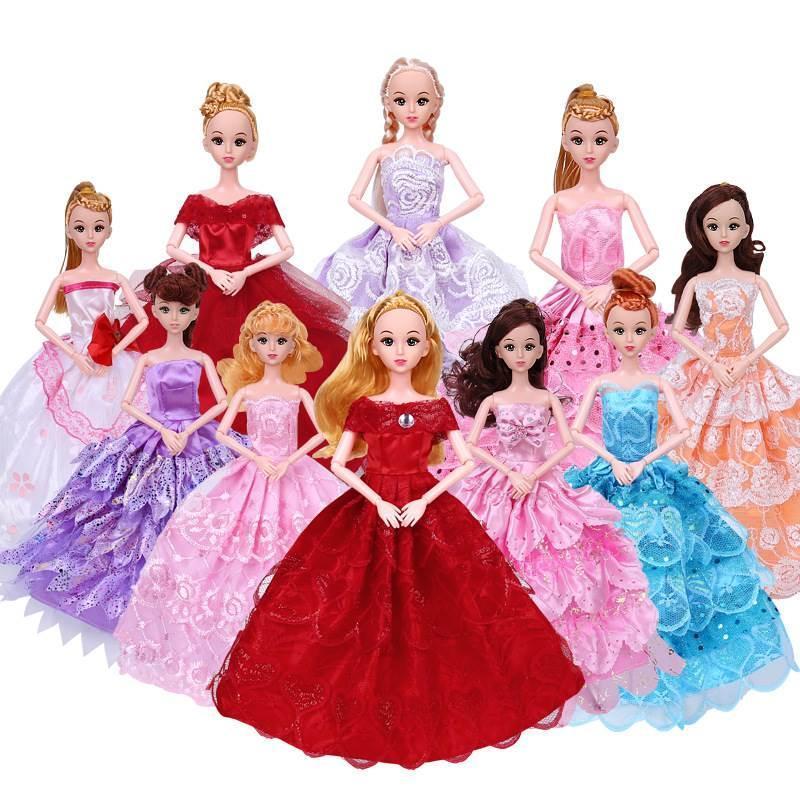 verkrachting Denken Verwisselbaar Nieuwe Barbie Pop Princess Assepoester Jurk + 6x Accessoires Kroon Ketting  Schoenen Dansen Party Kleding Kid Speelgoed Van 1,72 € | DHgate