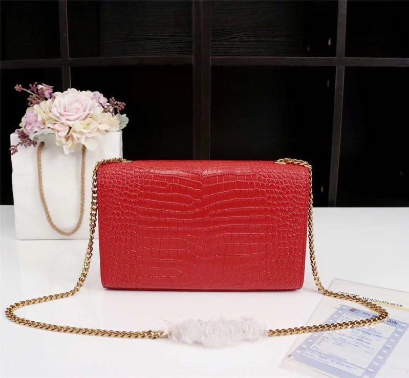 Handbags Classic Crocodile Pattern Material Gold Chain Silver Chain