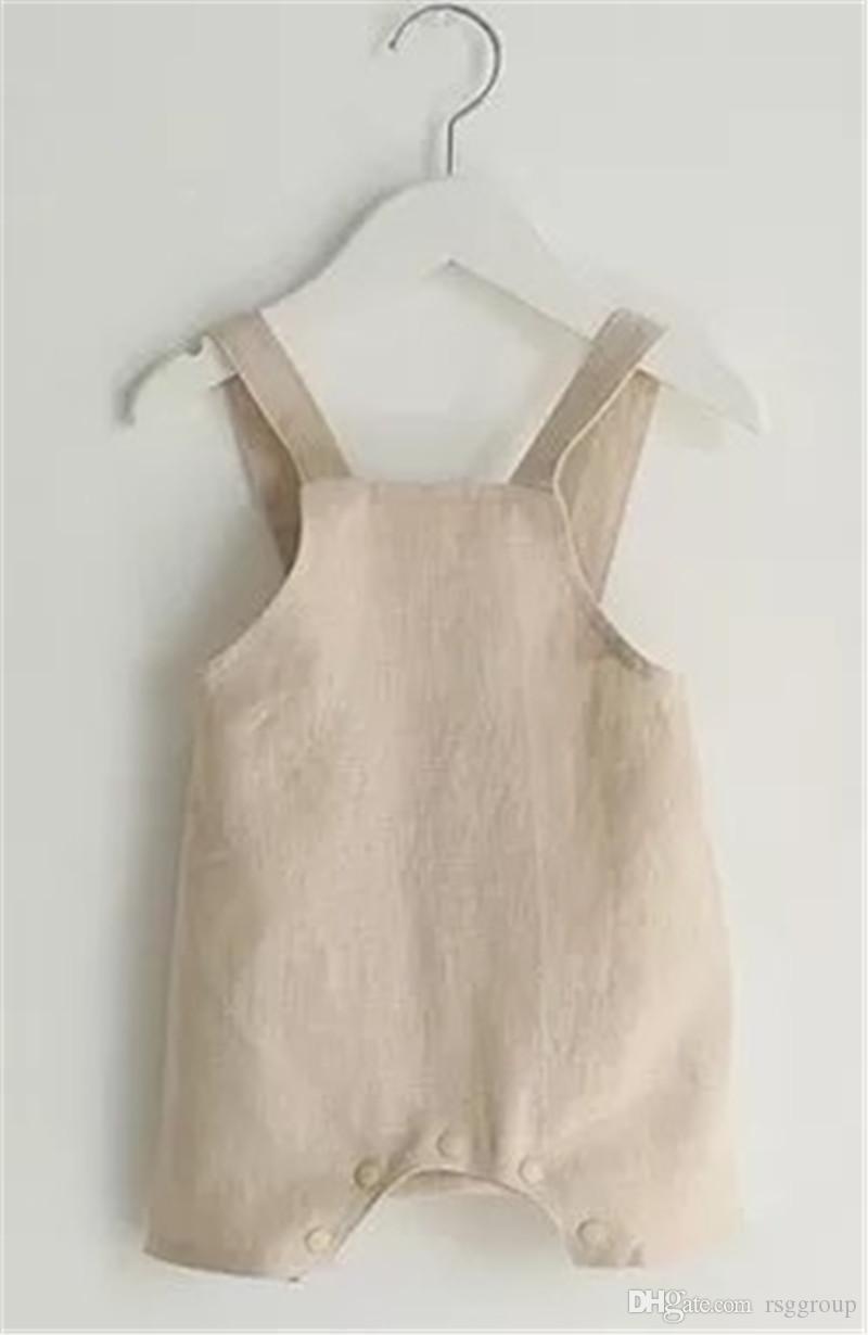 linen baby boy romper