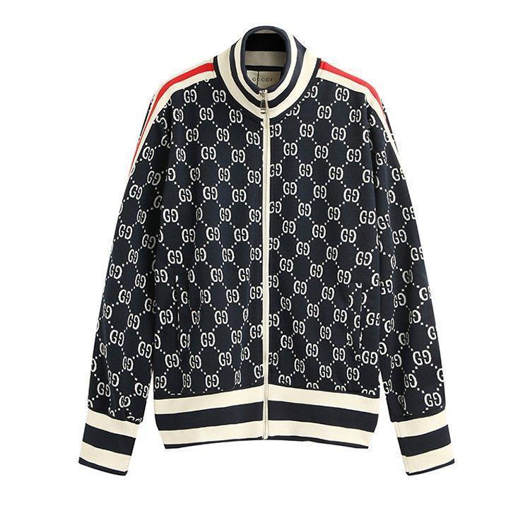 Gg jacquard cotton jacket fake Clearance