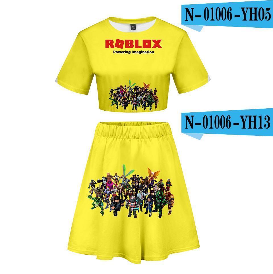 2020 Roblox 2019 New 3d Short Skirt Suit Short Sleeve T Shirt And