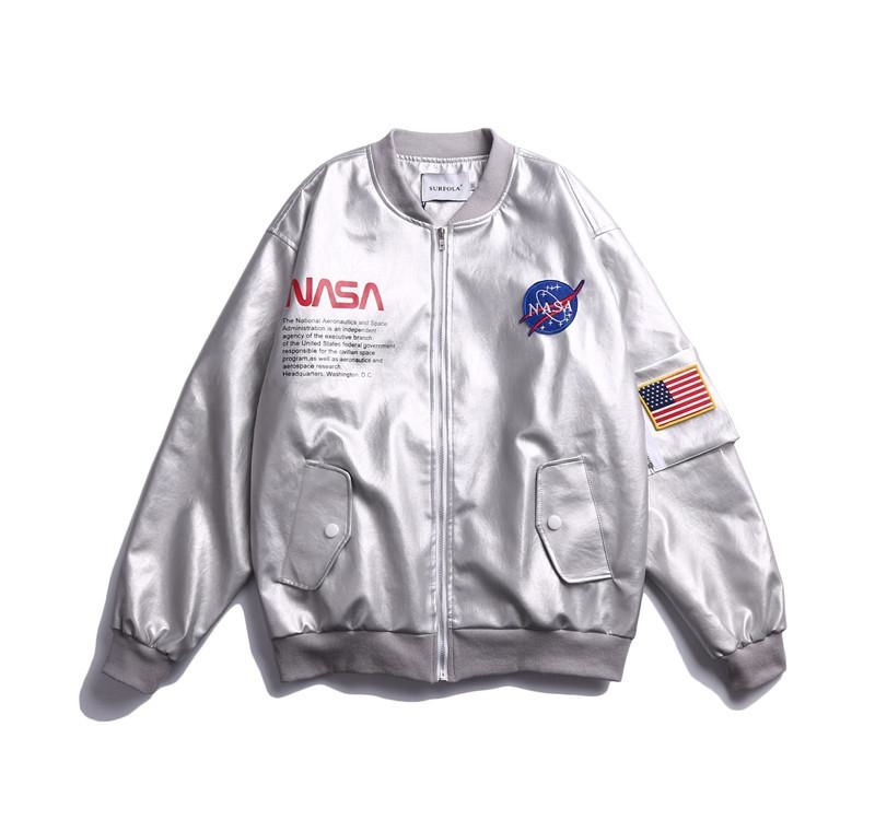 silver flight jacket