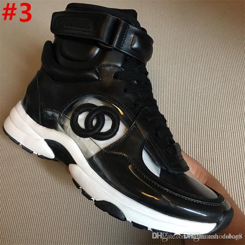 2019 Channel Runners Leather White Black Sneakers Luxury Brands Shoes Lace  Up Tie Flat Trainer Men Women Platform ShoesChanel From  Shanghai88888888, $139.9