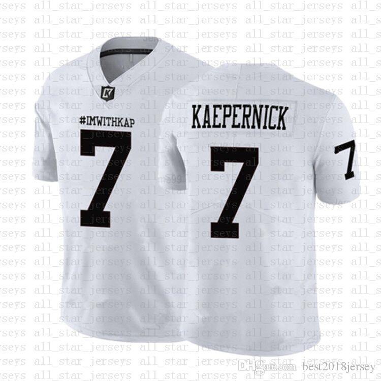 Colin Kaepernick Football Jersey #7 - Villa I'm With Kap, Stitched Numbers, Breathable Mesh, Black & White, Sizes S-3XL - View #5