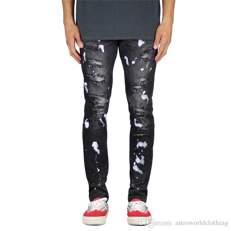 Compra Estilos Largo Azul Lápiz De Los Pantalones De Hiphop High Street  Pantalones Casuales Para Hombre Del Diseñador La Mitad De La Cremallera De  Los Pantalones Vaqueros De Moda Barato | Entrega
