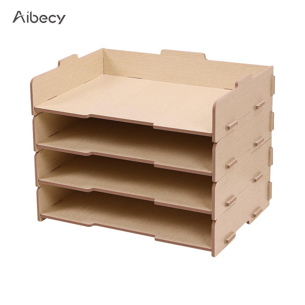 2019 Wood Desk Organizer File Organizer Document Holder Letter