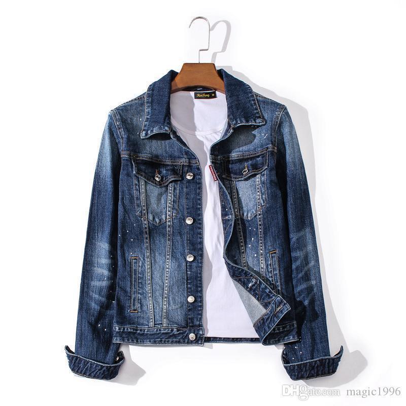 19fw Fashion Designer Design Autumn And Winter New Mens Denim Jacket Europe And America Street Graffiti Denim Jacket Men Wx1 Coat Jacket Men Mens Jackets Styles From Samma01 43 67 Dhgate Com