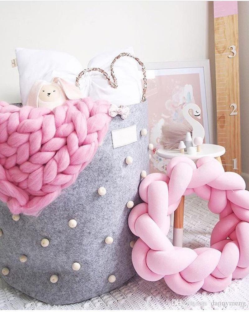 Handmade Creative Knot Ball Cushion Kids Room Decoration Sofa