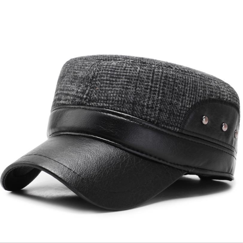Flat Top Cap w// Visor Cap-Grey