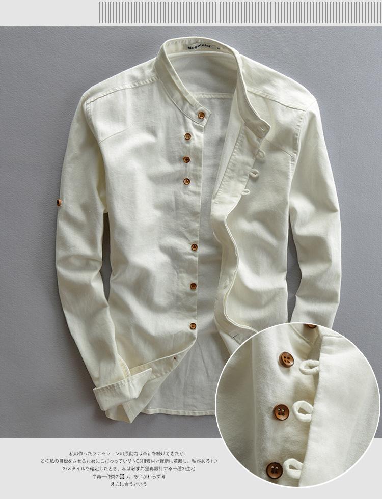 Fashion Men/'s Cotton Linen Long Sleeve Button-Front Shirt Lapel Tops Size M-2XL
