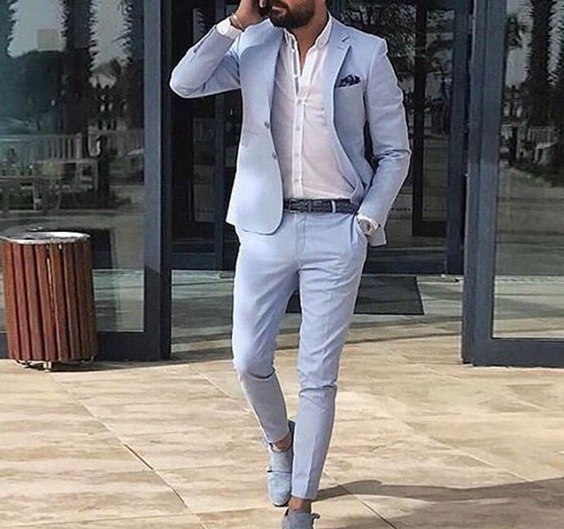 Compra Trajes De Hombre Trajes De Boda Azul Marino Por Encargo Mejor Hombre  Blazer Slim Fit Novio Novio Ropa De Sport De Fiesta Del Traje Esmoquin  Pantalones Chaqueta Barato | Entrega Rápida