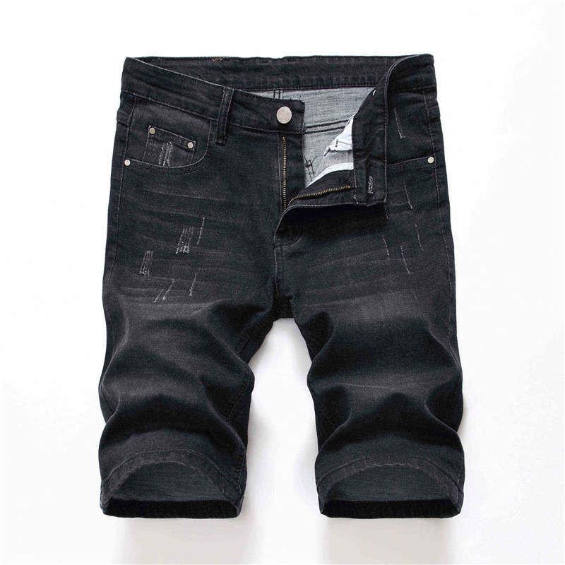 Compra Jean Shorts Verano Skinny Agujeros Negro Gris Para Hombre Stretch  Jeans Moda Para Hombre Ropa Diseñador Para Hombre Recto Barato | Entrega  Rápida Y Calidad | Es.Dhgate