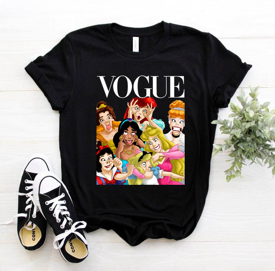 Camiseta mágica de chica negra Vogue camiseta de amigos de Reina Kawaii para mujer camisa de m HON Camiseta mágica de chica negra Vogue camiseta de amigos de Reina Kawaii para mujer camisa de m HON