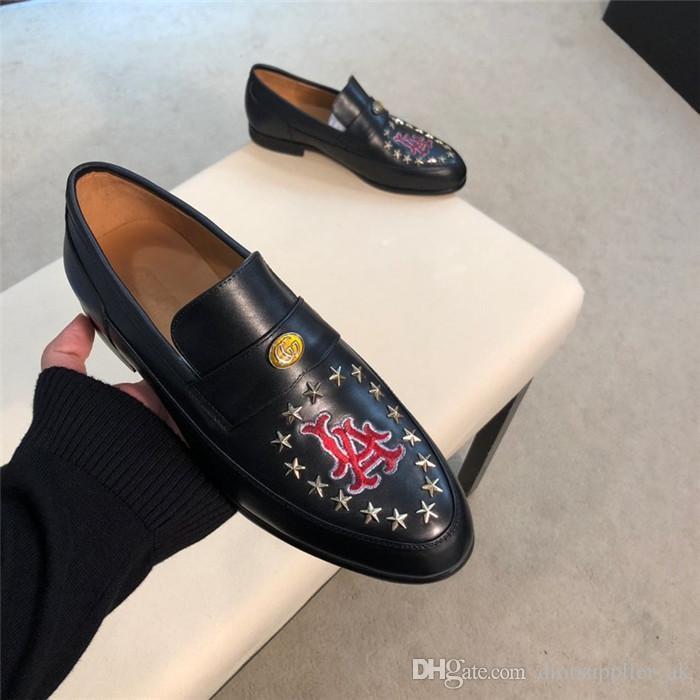 leather loafer with kingsnake