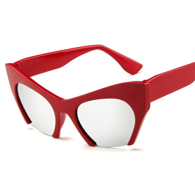 retro half frame sunglasses