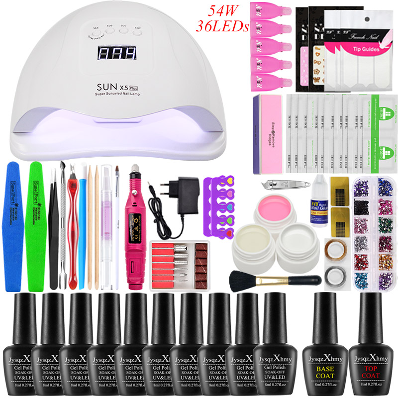 Nail Kit / WLED Dryer With / Pcs Nail Gel Polish Kit Soak Off Manicure