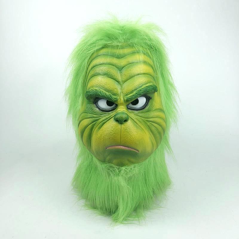 Cheap Cosplay Grinch Latex Mask Mens Womens Green Latex Party Cosplay Mask And Further Helmet