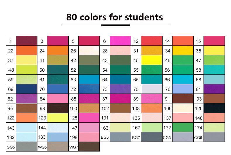 Estudante 80 cores