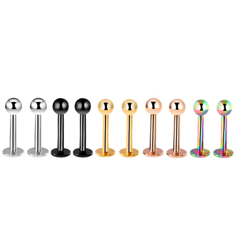 Labret v 1.2x6x3mm mixte 5 couleurs