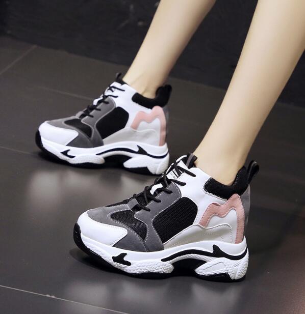 Groothandel Beste KwaliteitGeslacht Dames Chunky Sneakers Winter Platform  Sneakers Nieuwe Dames Merk Wiggen Casual Schoenen Voor Vrouw Lederen Sports  Papa Schoenen 11cm En Rijlaarzen |DHgate