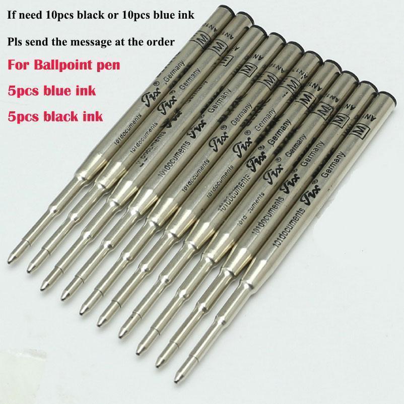 5pcs black 5pcs blue ink rods