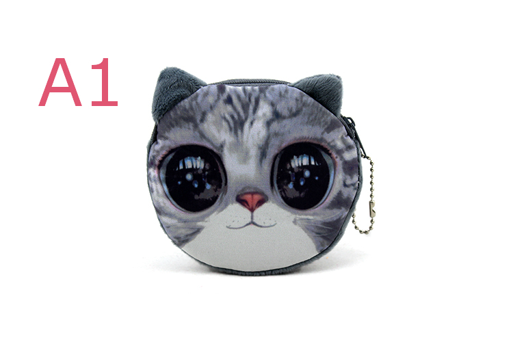3D Animal Mignon Petit Chat Chien Visage Zipper Case Coin Femmes Filles Sac à Main Portefeuille Sac Pochette 3D Animal Mignon Petit Chat Chien Visage Zipper Case Coin Femmes Filles Sac à Main Portefeuille Sac Pochette