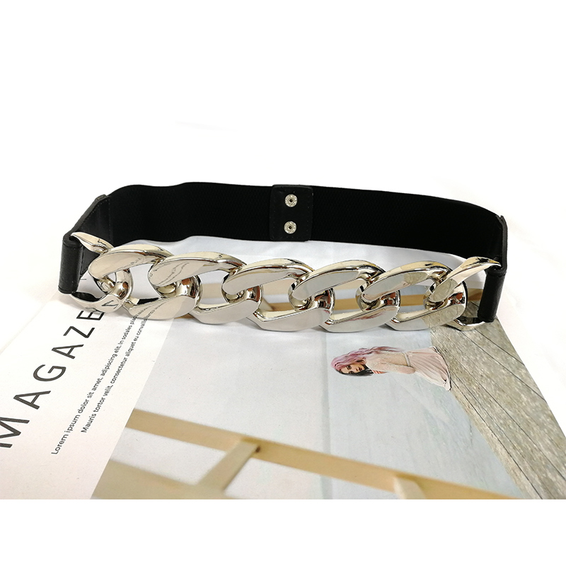silver chain belt 68x3.6 cm