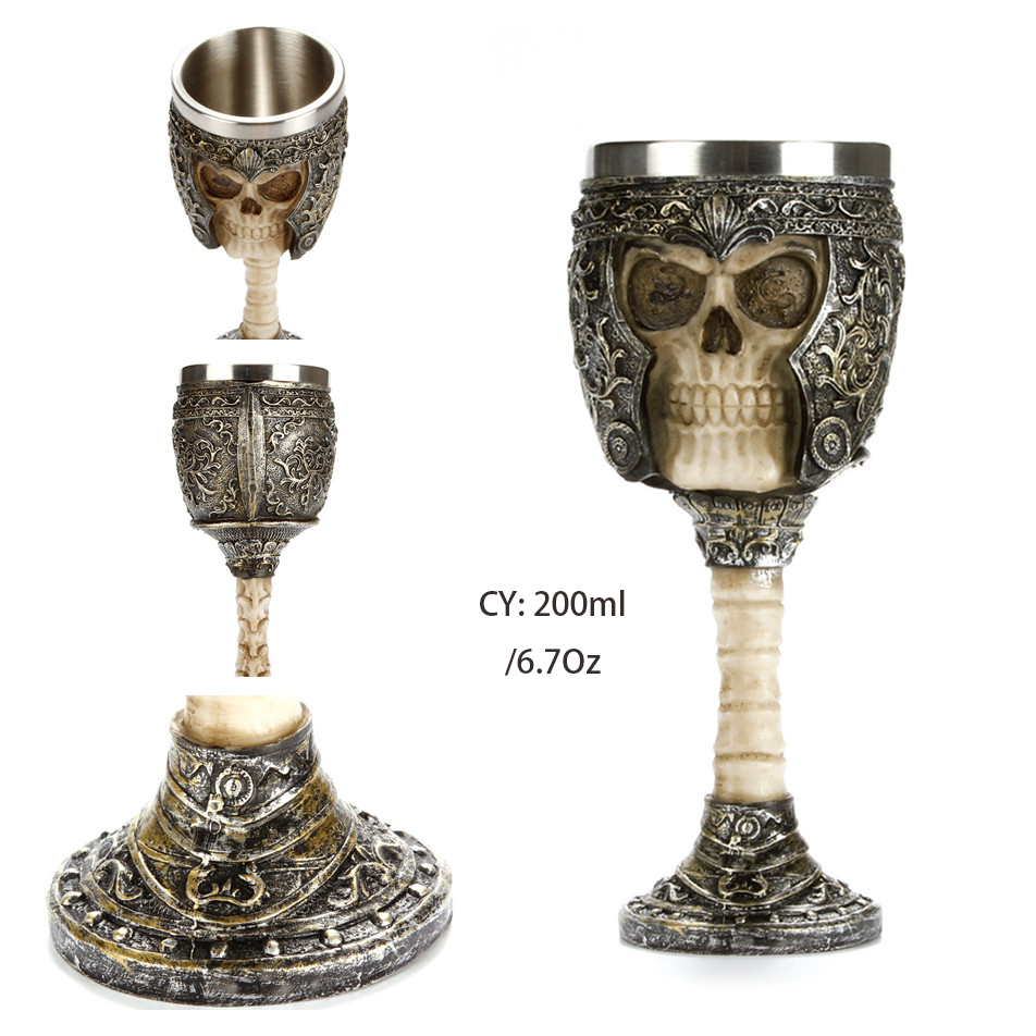 Dragon King Resin Goblet 200ml Stainless Steel Gothic Cocktail Retro Wine Glass Dragon King Resin Goblet 200ml Stainless Steel Gothic Cocktail Retro Wine Glass