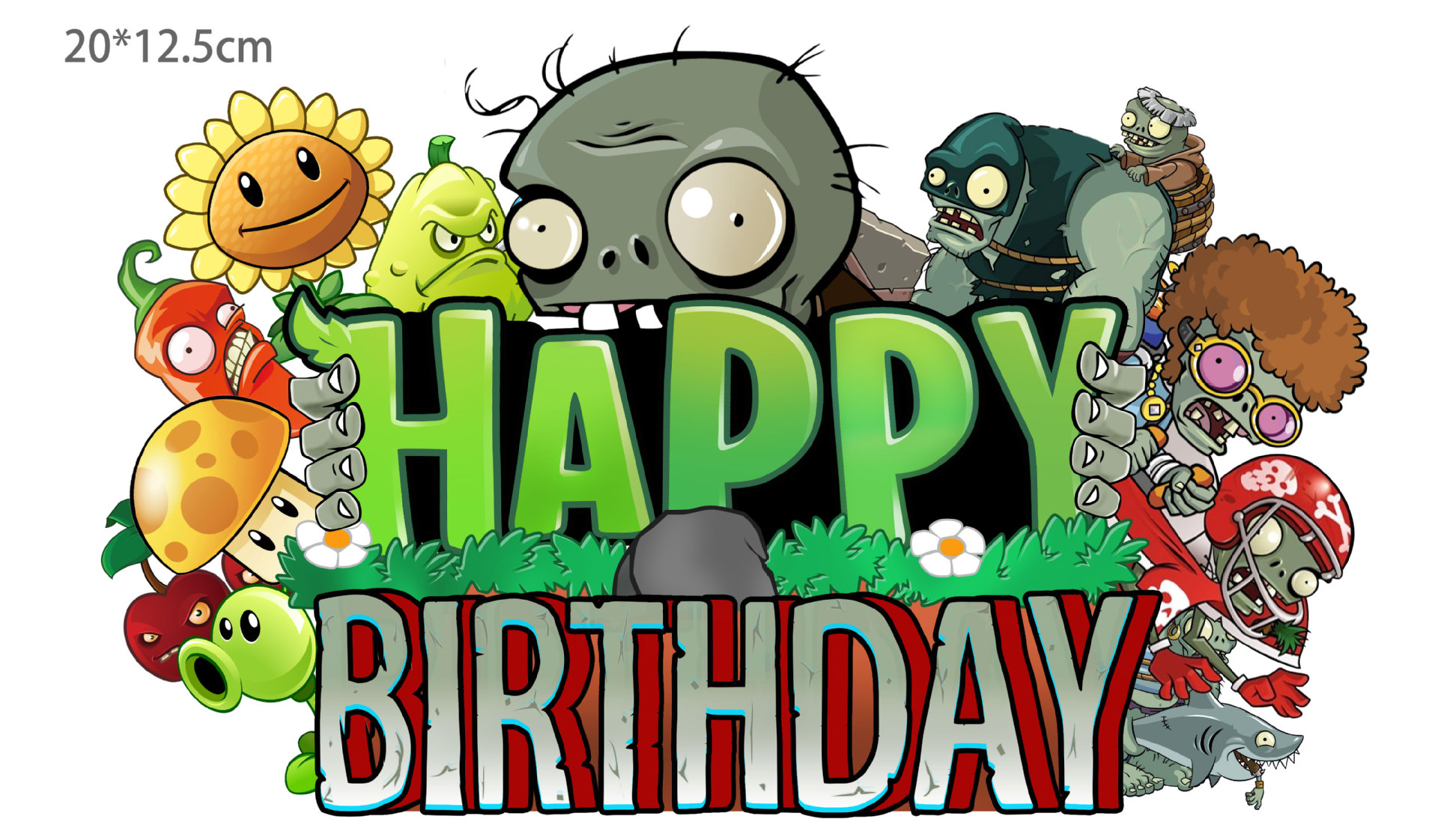 Acheter Pas Cher Plantes Vs Zombies Gateau Topper Joyeux Anniversaire Decoration De Fete Pour Enfants De Fete Danniversaire Fournitures Cupcake Topper Du 3 6 Fr Dhgate